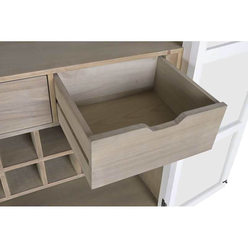Meuble bar vitré orme blanc 98 cm...