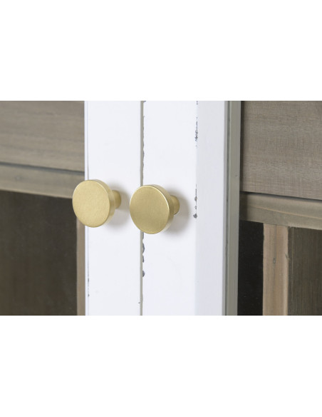 Meuble bar vitré orme blanc 98 cm Solenza