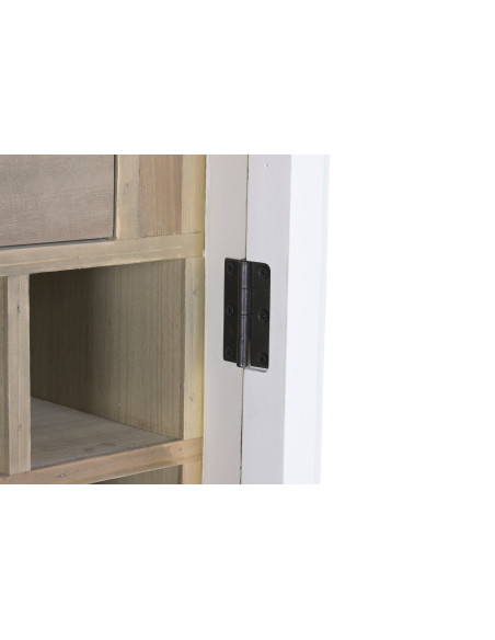 Meuble bar vitré orme blanc 98 cm Solenza