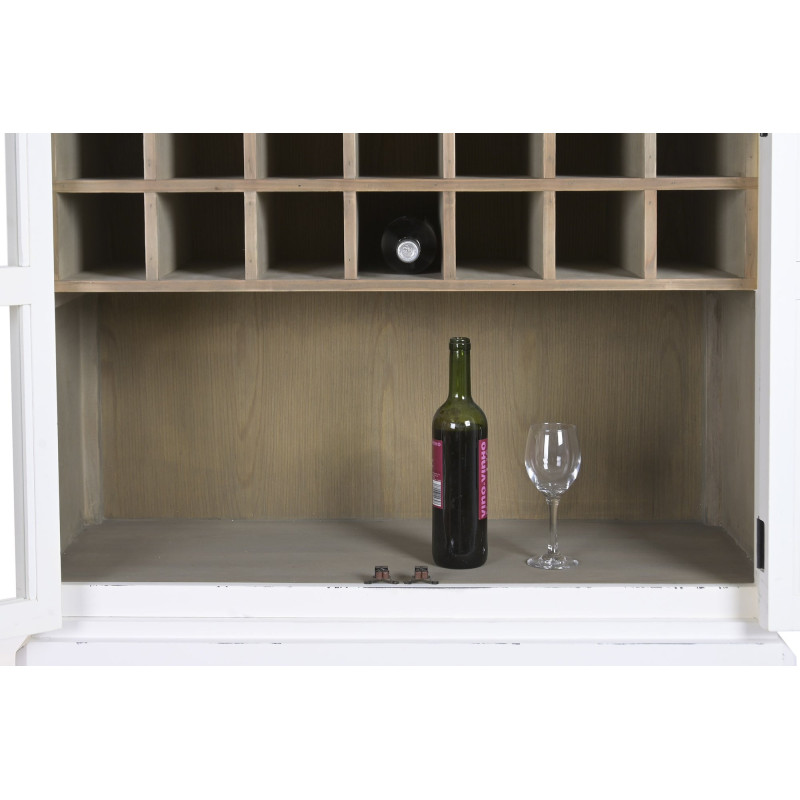 Meuble bar vitré orme blanc 98 cm...