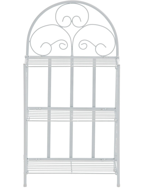 Étagère métal blanc pliable 3 niveaux Orviane  - 2