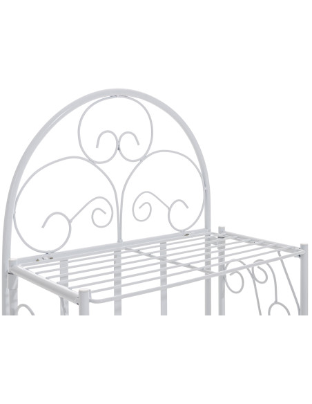 Étagère métal blanc pliable 3 niveaux Orviane