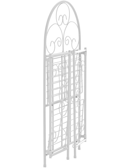 Étagère métal blanc pliable 3 niveaux Orviane
