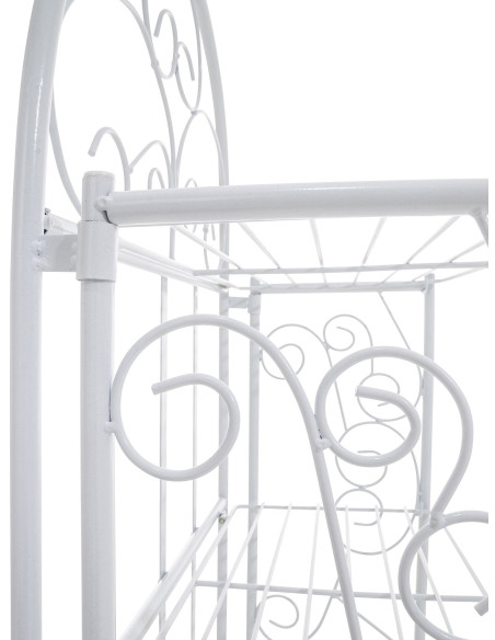 Étagère métal blanc pliable 3 niveaux Orviane