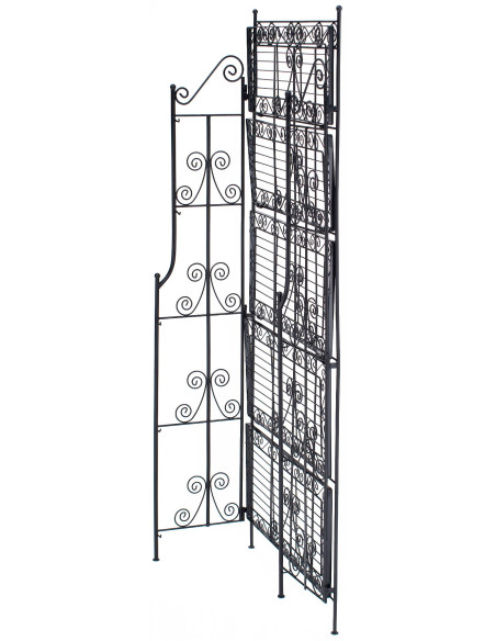 Étagère métal noir pliable 5 niveaux Valoria
