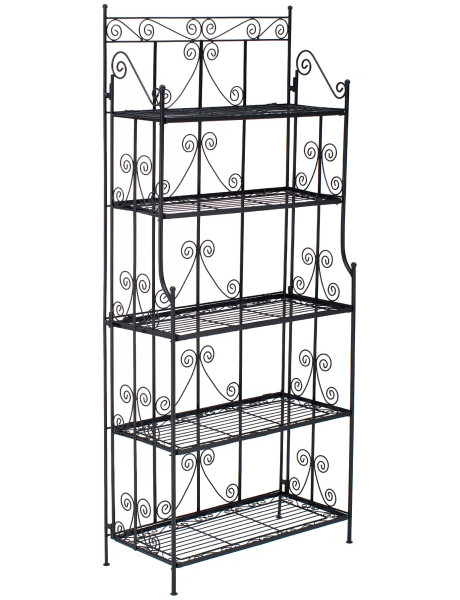 Étagère métal noir pliable 5 niveaux Valoria