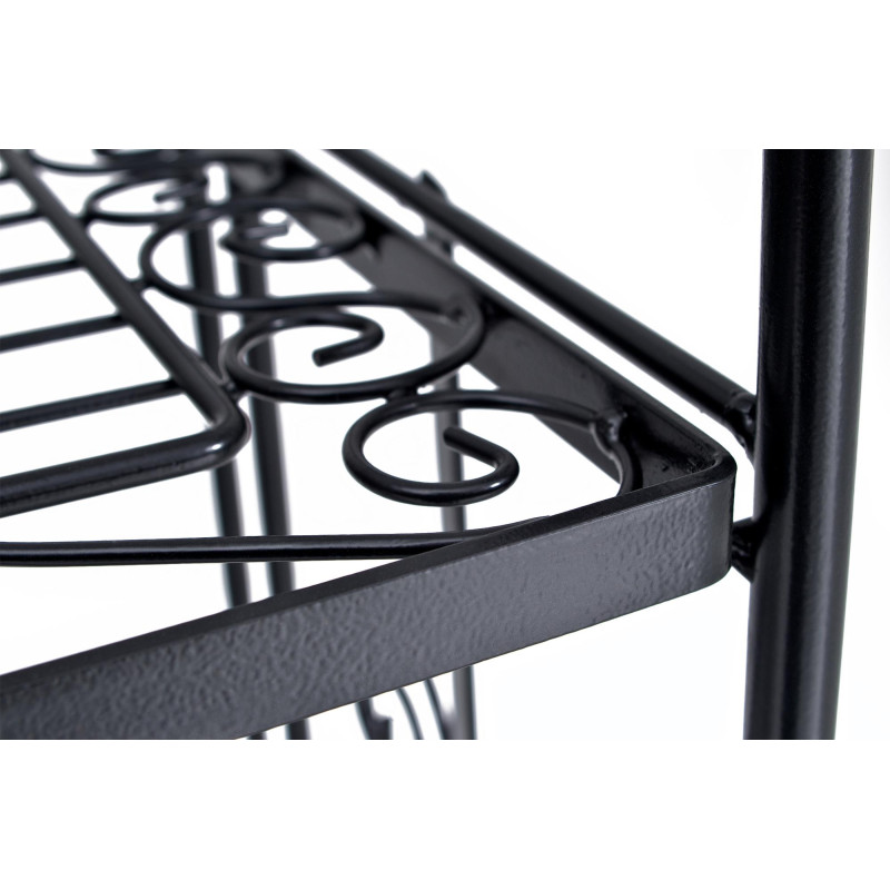 Étagère métal noir pliable 5 niveaux...