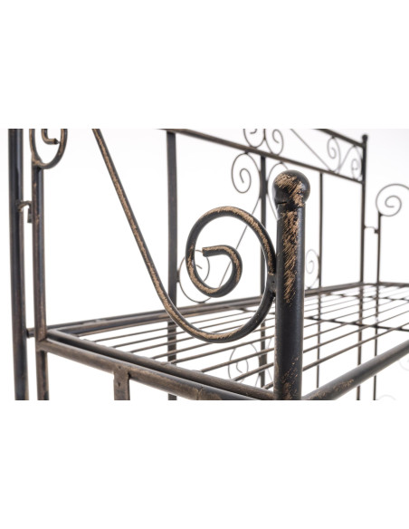 Étagère métal bronze pliable 5 niveaux Valoria