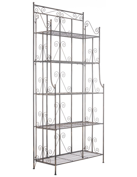 Étagère métal bronze pliable 5 niveaux Valoria