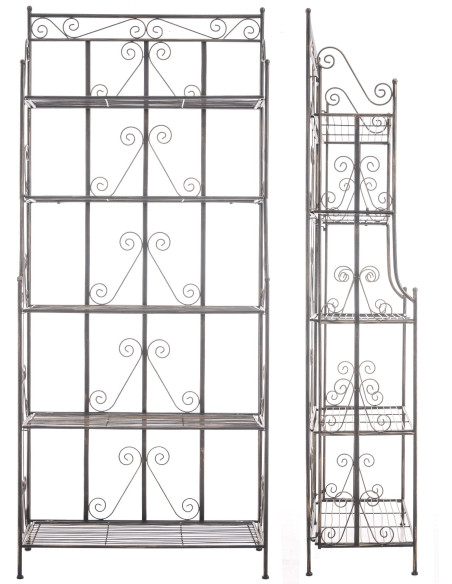 Étagère métal bronze pliable 5 niveaux Valoria