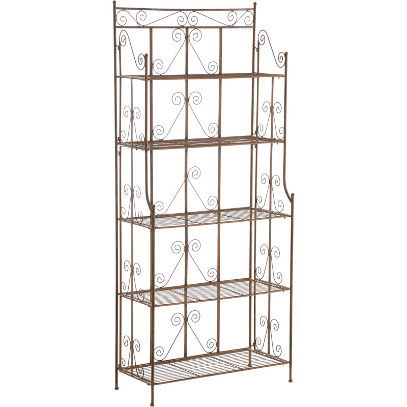 Étagère métal brun antique pliable 5...