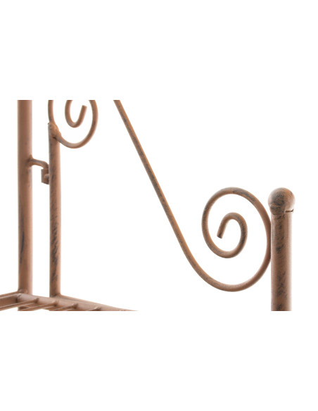 Étagère métal brun antique pliable 5 niveaux Valoria