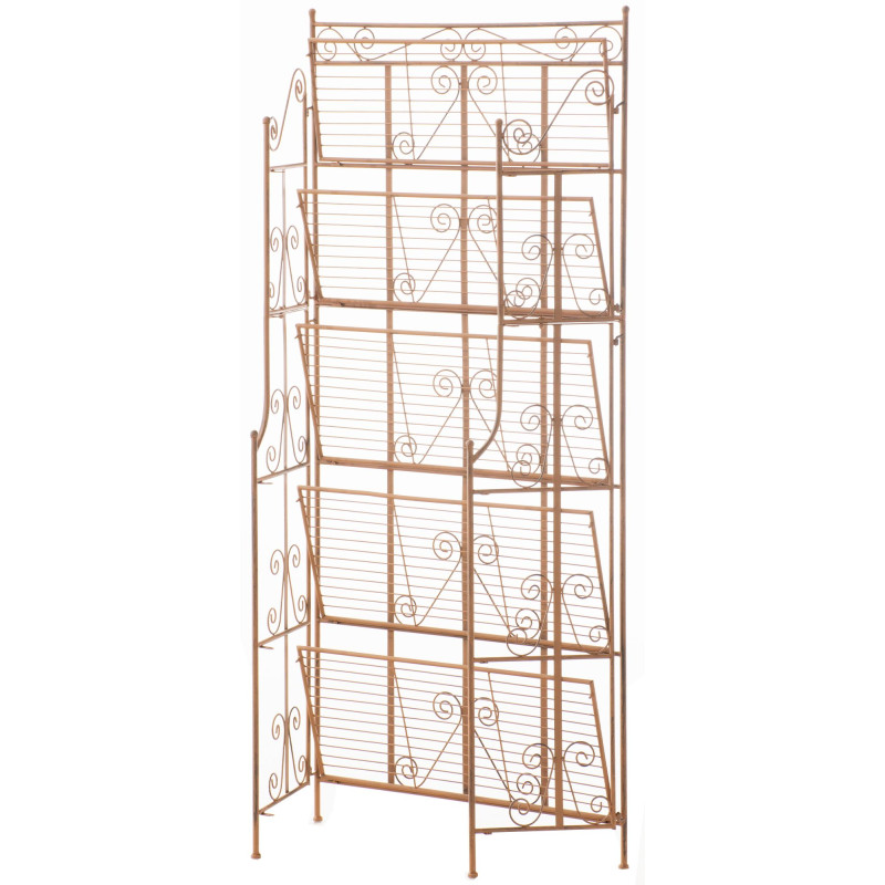 Étagère métal brun antique pliable 5...