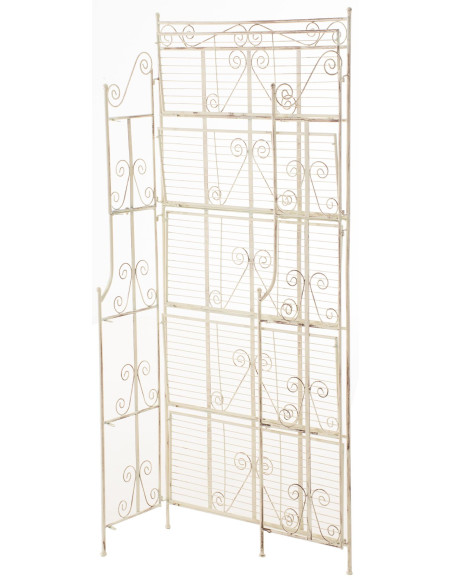 Étagère métal crème antique 5 niveaux 173 cm Valoria