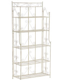 Étagère métal crème antique 5 niveaux 173 cm Valoria
