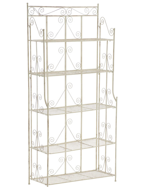 Étagère métal crème antique 5 niveaux 173 cm Valoria