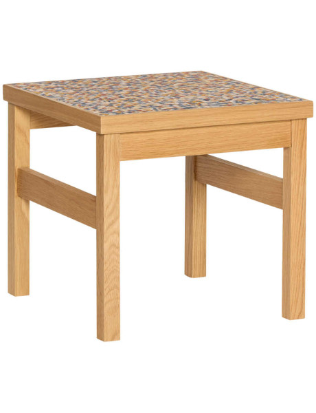 Table d’appoint bois naturel plateau confettis 40 cm...