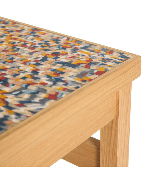 Table d’appoint bois naturel plateau confettis 40 cm Confetti