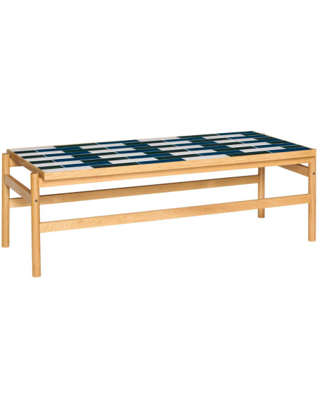 Table basse carrelage bois 132 cm Motif