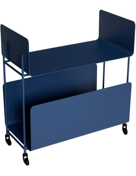 Desserte à roulettes métal bleu foncé 63 cm Ays