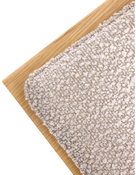 Banc d’entrée range-chaussures chêne coussin gris clair 132 cm Layer