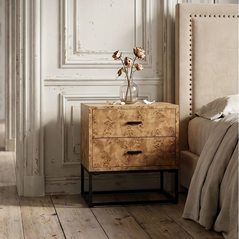 Table de chevet MDF effet bois...
