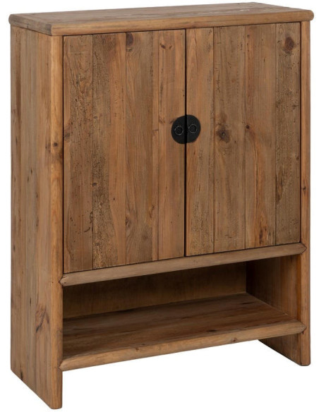 Armoire de rangement 2 portes en pin recyclé naturel Zayd