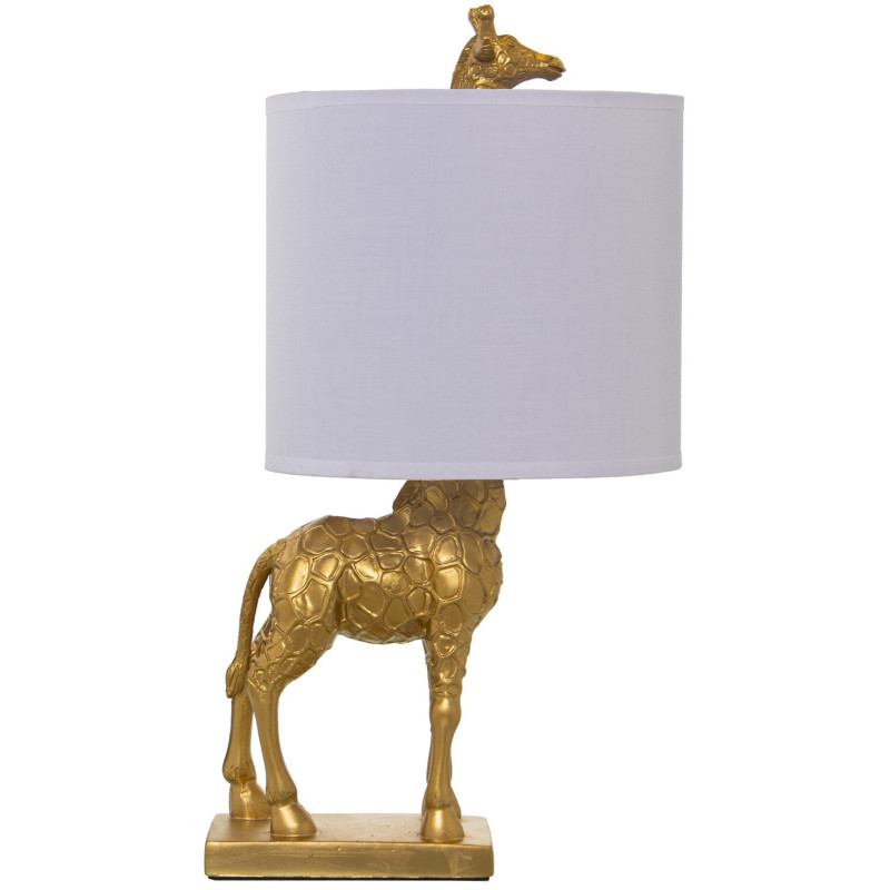 Lampe à poser girafe dorée E27 Amarvia