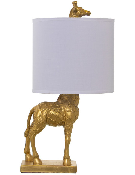 Lampe à poser girafe dorée E27 Amarvia