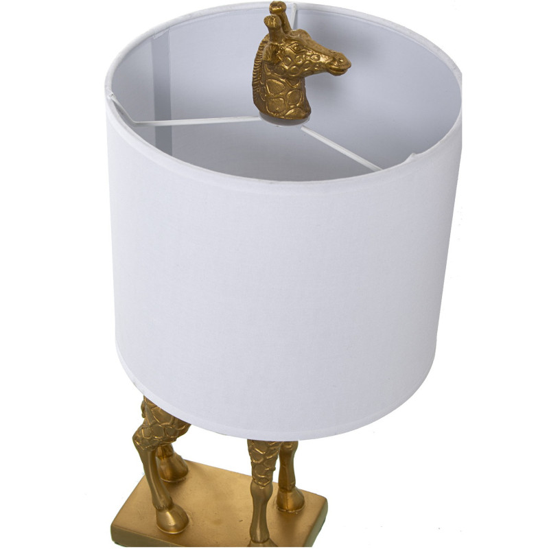 Lampe à poser girafe dorée E27 Amarvia