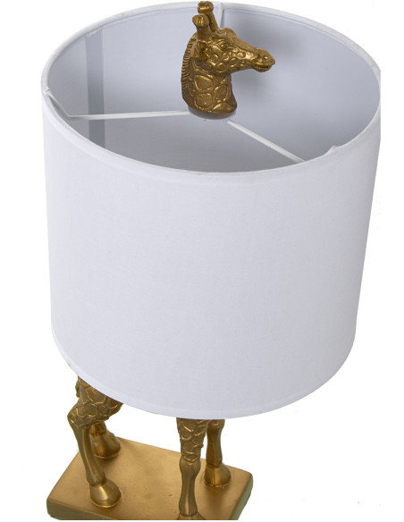 Lampe à poser girafe dorée E27 Amarvia