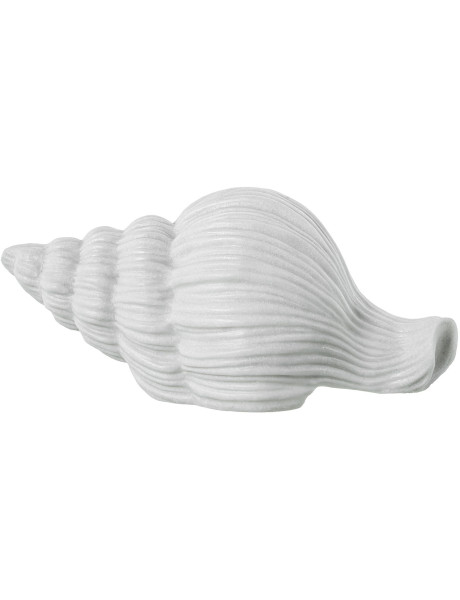 Lampe à poser coquillage blanche résine 36 cm Liorane