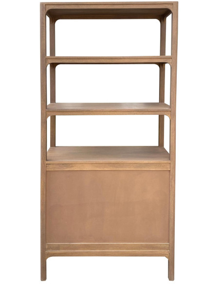 Bibliothèque manguier pierre 2 portes 195 cm Solvaya