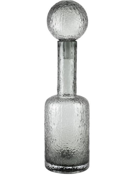 Bouteille déco verre gris fumé 12x45 cm Vérone