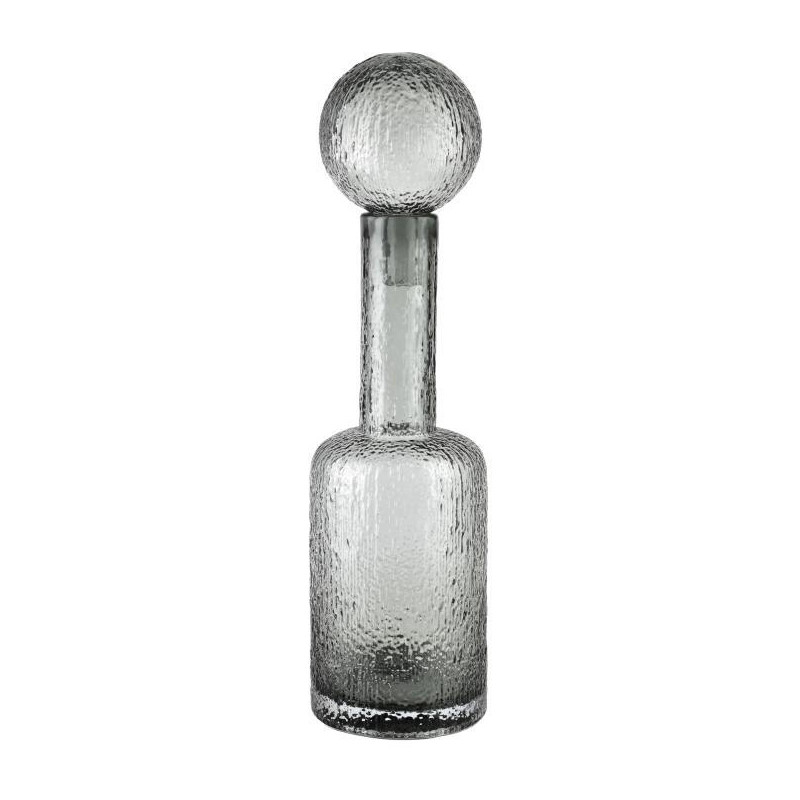 Bouteille déco verre gris fumé 12x45...