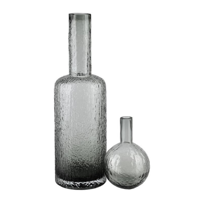 Bouteille déco verre gris fumé 12x50...