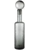Bouteille déco verre gris fumé 12x56 cm Vérone