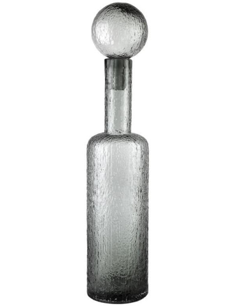 Bouteille déco verre gris fumé 12x56 cm Vérone