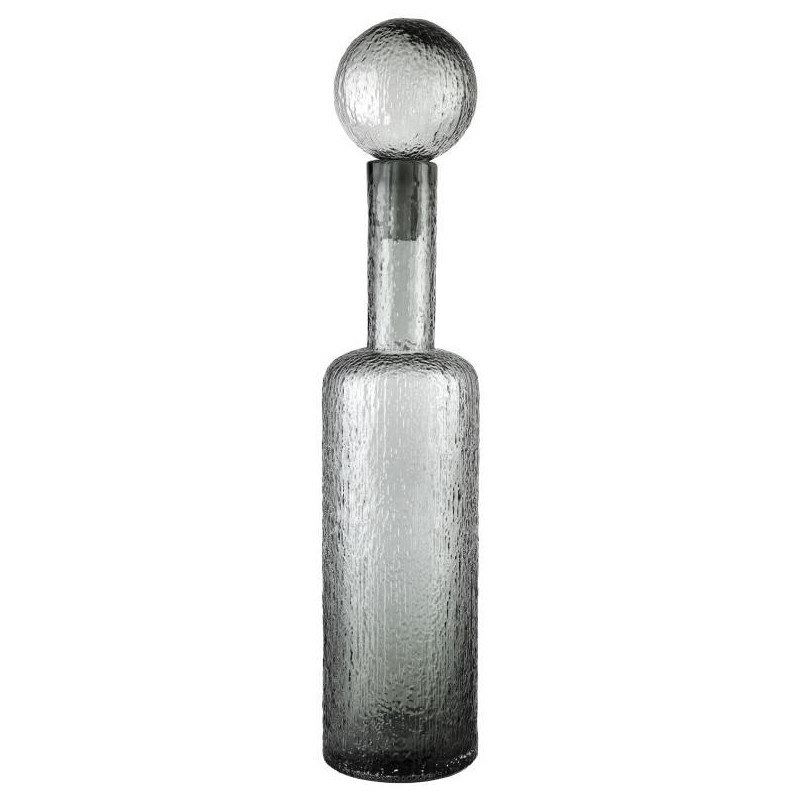 Bouteille déco verre gris fumé 12x56...