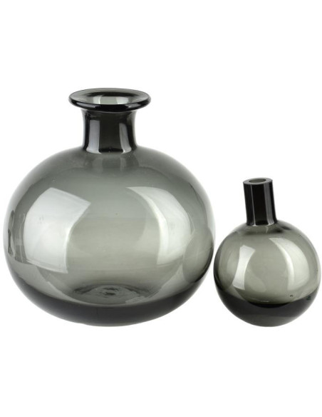 Bouteille déco verre gris fumé 18x27 cm Tallinn