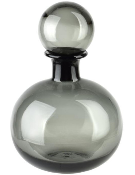 Bouteille déco verre gris fumé 18x27 cm Tallinn