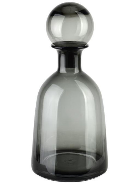 Bouteille déco verre gris fumé 15x33 cm Tallinn