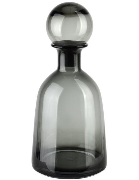 Bouteille déco verre gris fumé 15x33 cm Tallinn