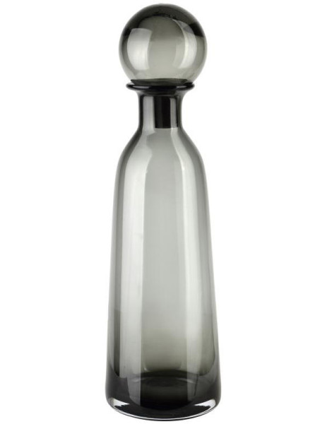 Bouteille déco verre gris fumé 12x42 cm Tallinn