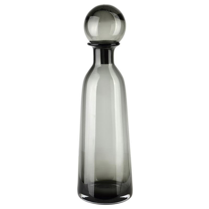 Bouteille déco verre gris fumé 12x42...
