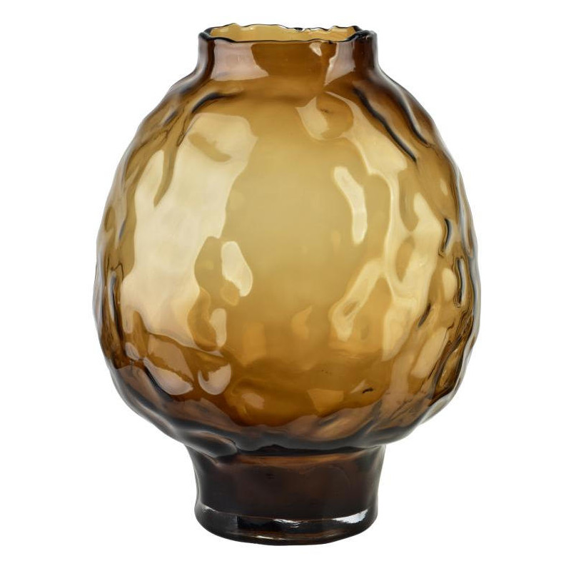 Vase en verre ambré 30 cm Arezzo  - 1
