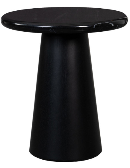 Table d’appoint ronde marbre noir Ø45 cm Utah