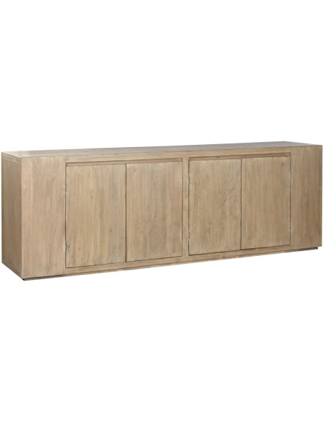 Buffet 4 portes en orme massif naturel 240 cm Nara