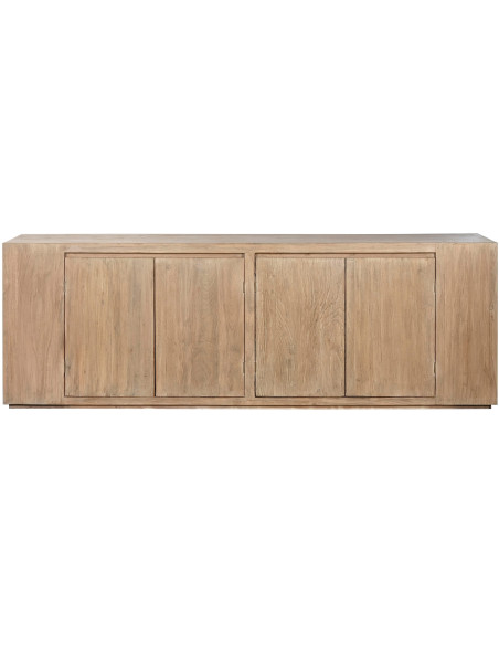 Buffet 4 portes en orme massif naturel 240 cm Nara