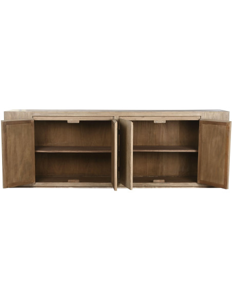 Buffet 4 portes en orme massif naturel 240 cm Nara